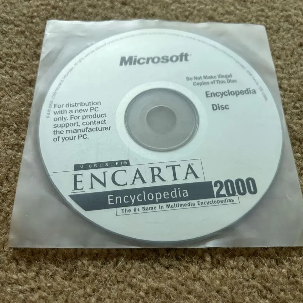 Microsoft Encarta Encyclopedia 2000 Disc